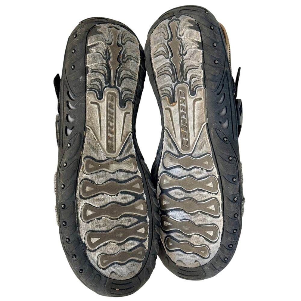 Skechers Reggae Irie Mon Outdoor Black White Strappy Sandals Trek Hiking Size 8 - Picture 7 of 9